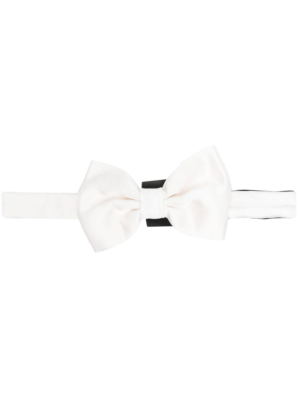 CORNELIANI Papillon in seta bianco 