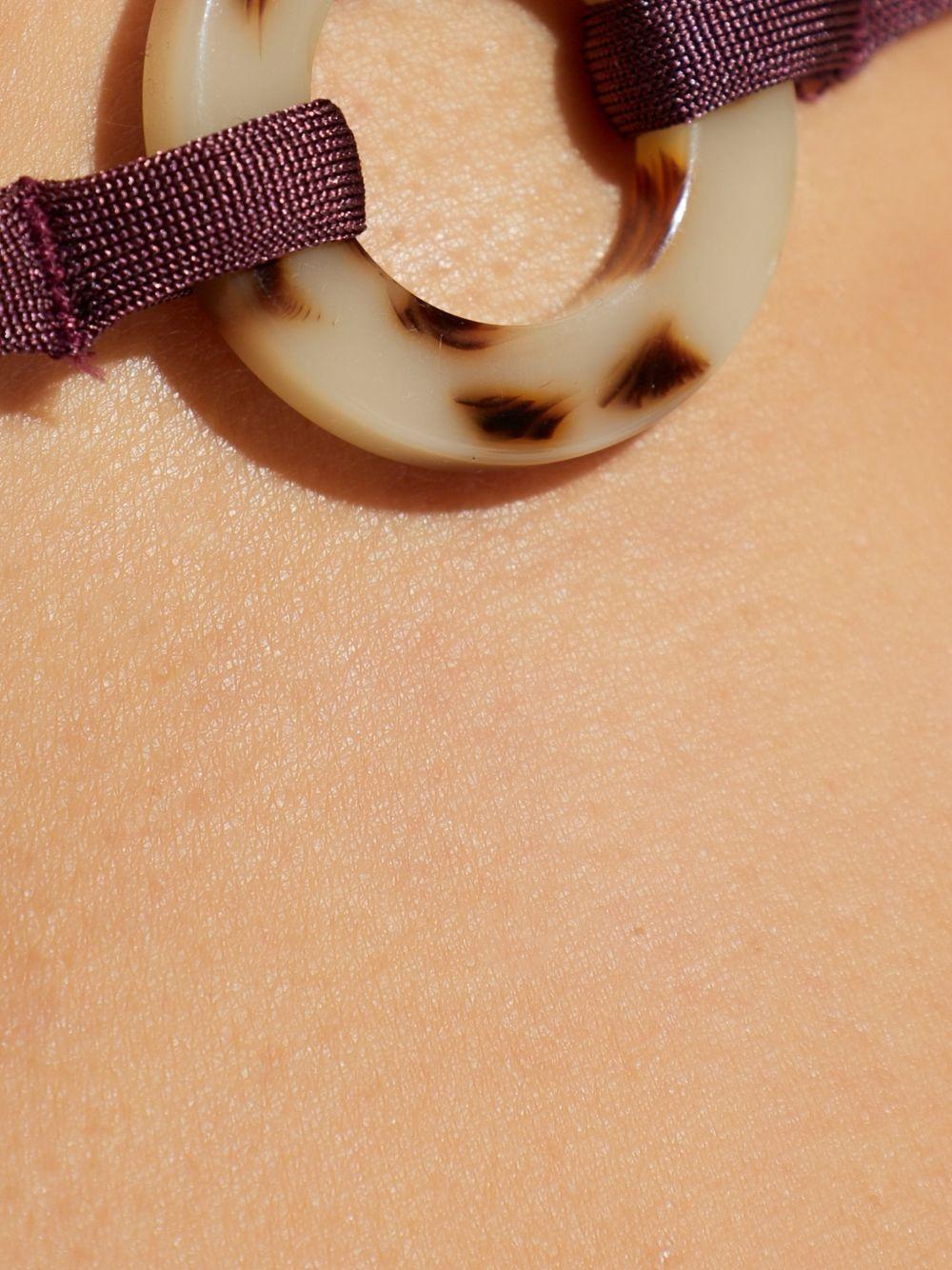 BOND EYE Top bikini Ingrid bordeaux con strass 