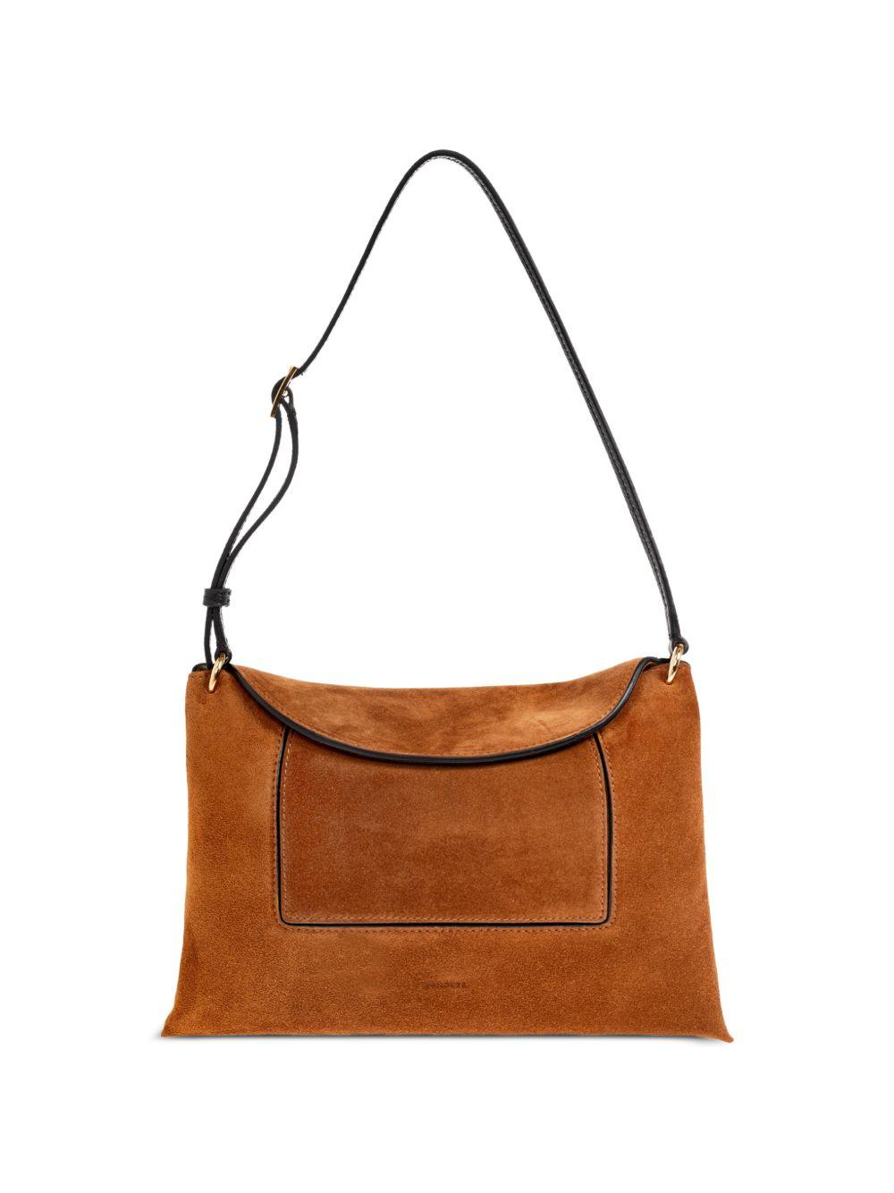 WANDLER Borsa Penelope Slouch in camoscio marrone 
