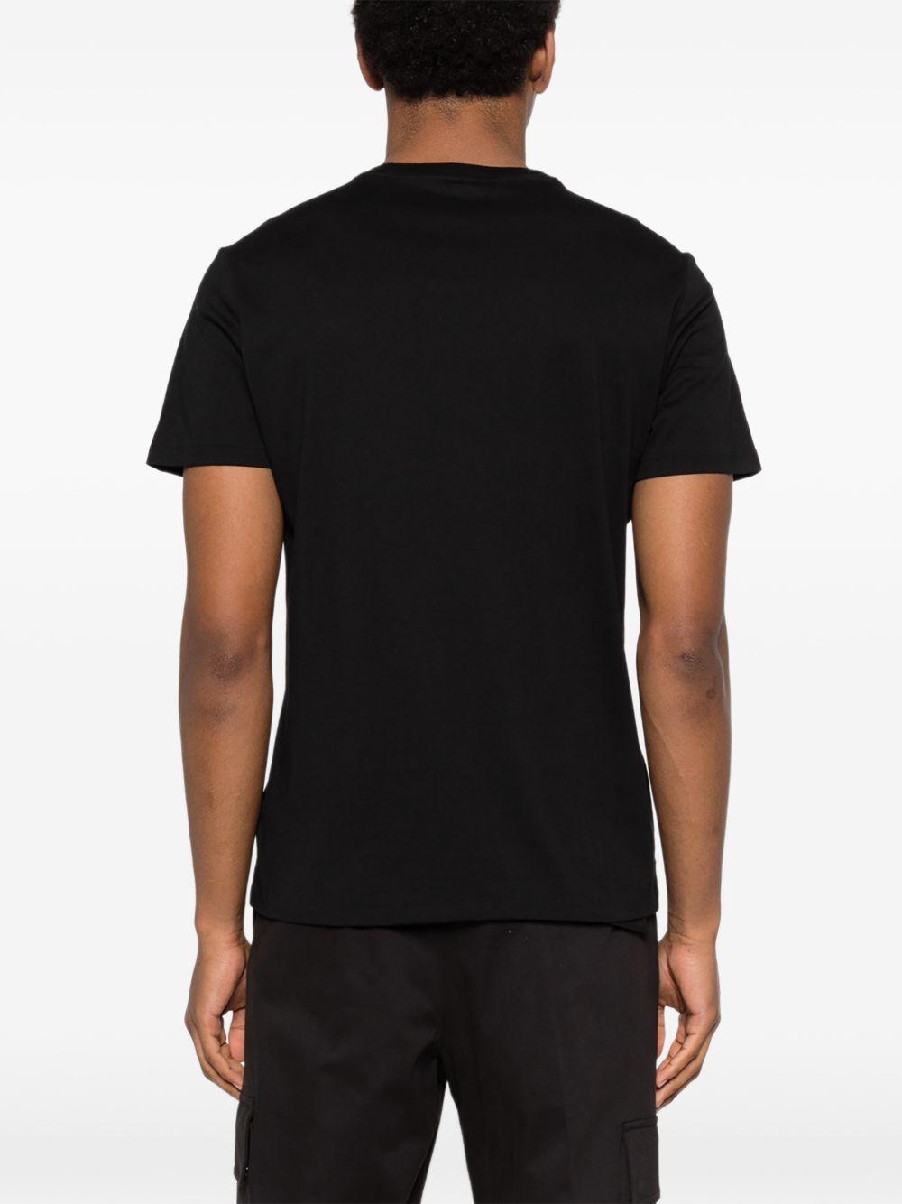 POLO RALPH LAUREN T-shirt nera girocollo con logo ricamato 