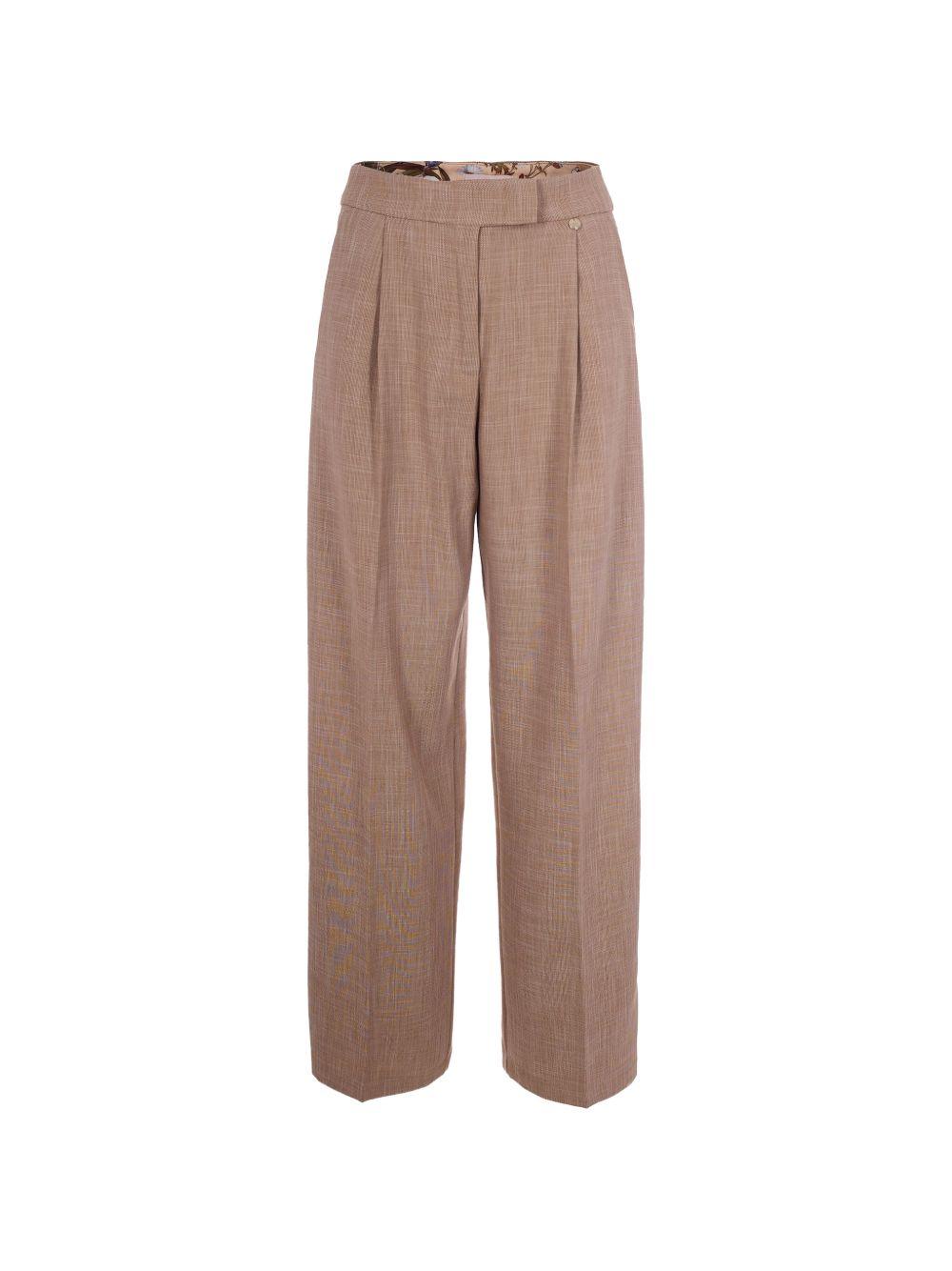 LIUJO Pantaloni beige con pinces 