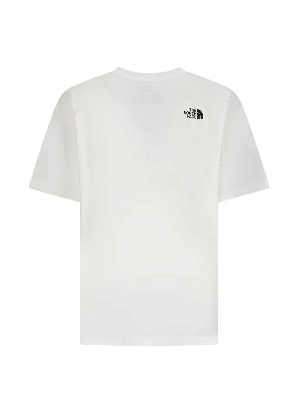 THE NORTH FACE T-shirt in cotone bianco con logo nero 