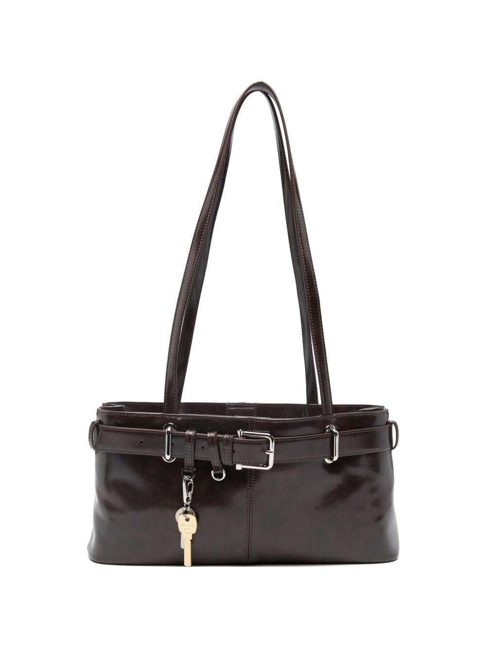 OSOI Borsa a spalla Brocle in pelle marrone 