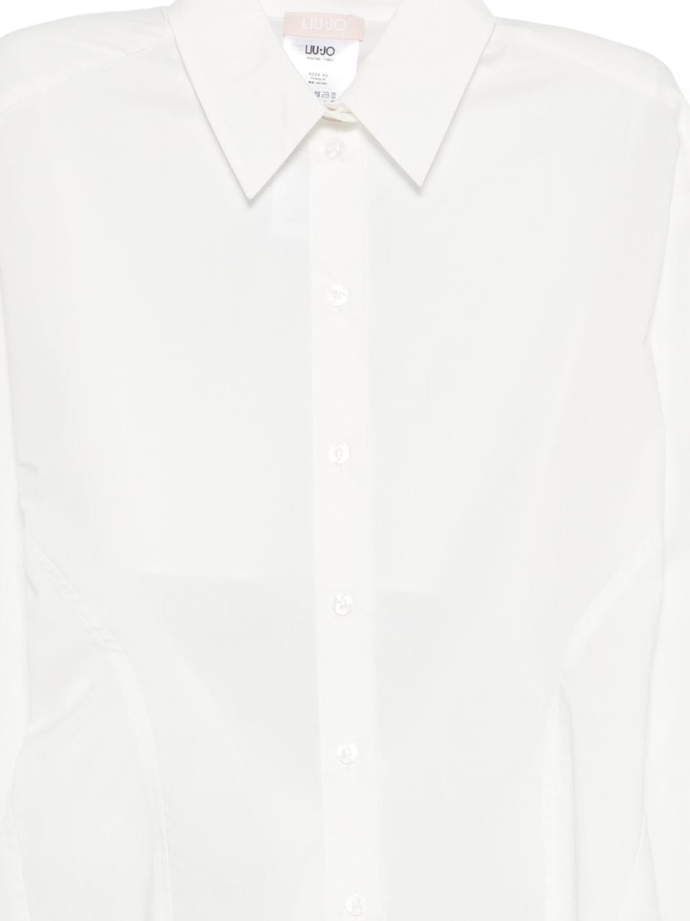 LIUJO Camicia con fiocco bianca 