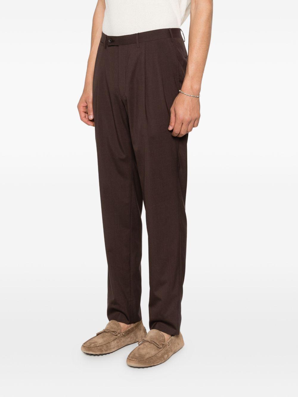 CORNELIANI Pantaloni eleganti marroni con pence 