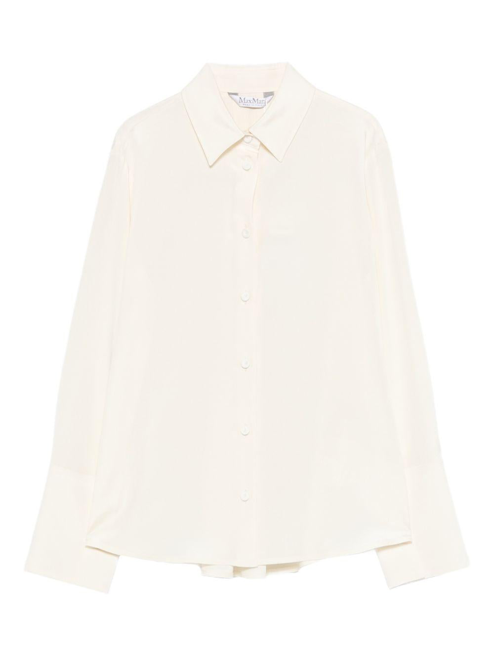 MAX MARA Camicia avorio 'Mxpvoliera' in pura seta 