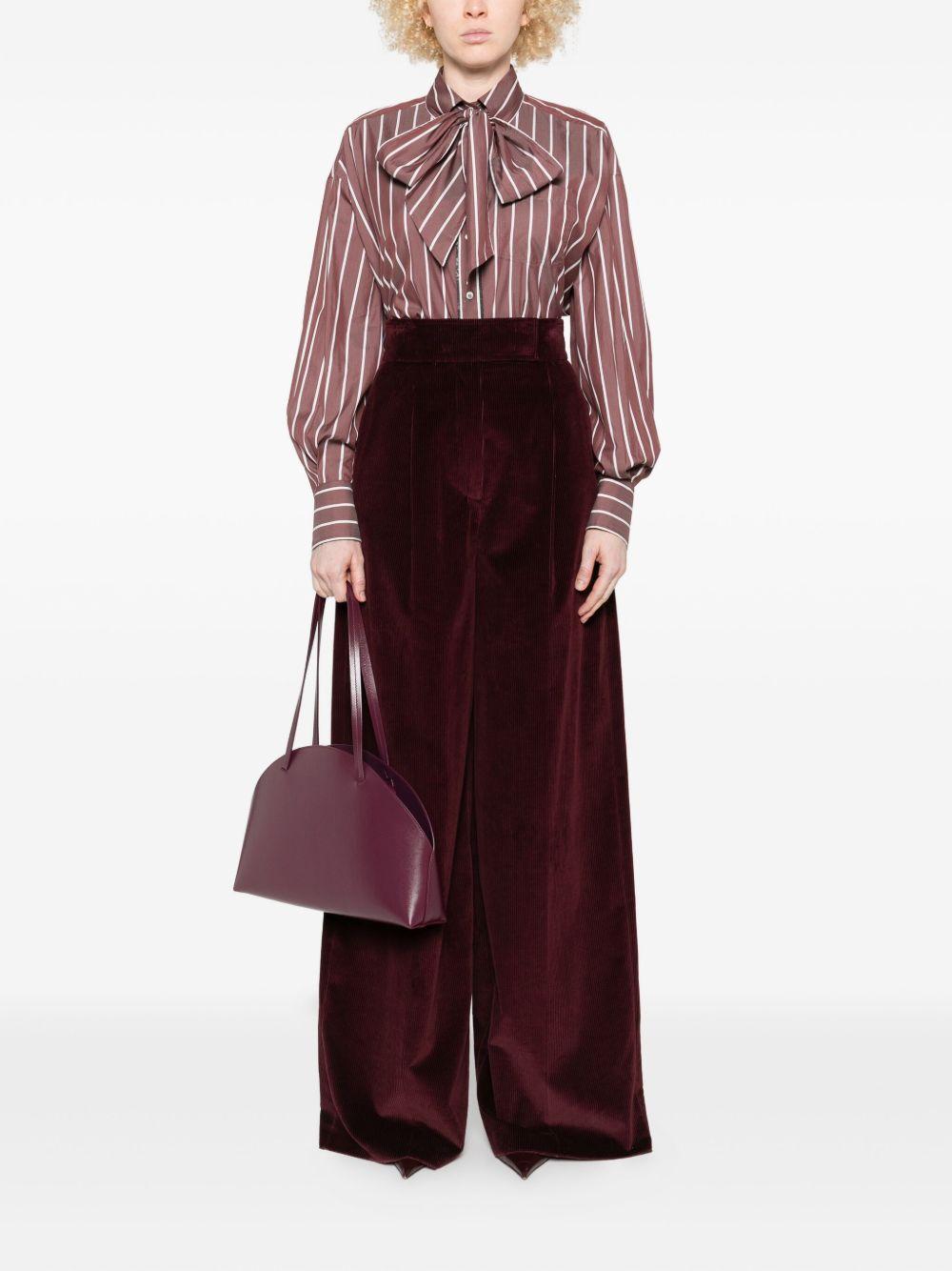 BRUNELLO CUCINELLI Camicia a righe con fiocco 