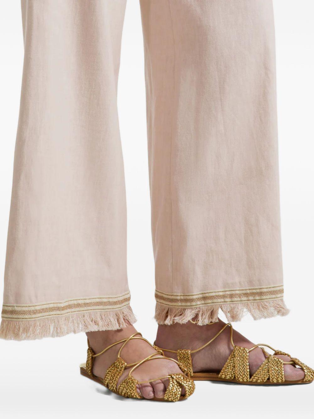 SEVENTY Pantaloni in lino misto cotone rosa 