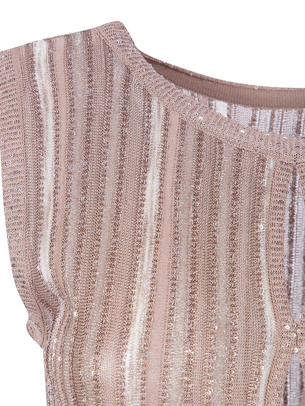 D EXTERIOR Abito lungo in maglia con micropaillettes 