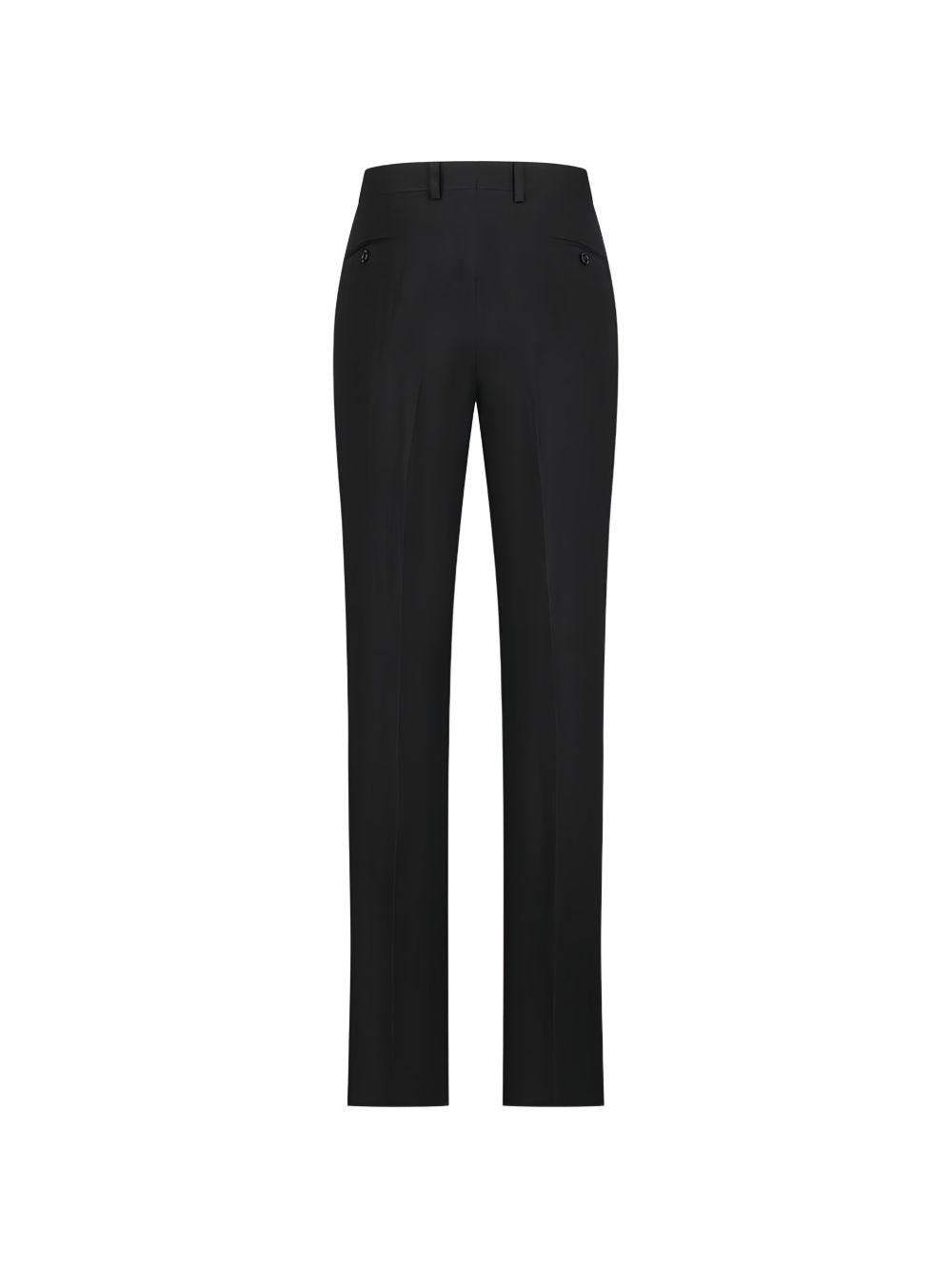 LARDINI Pantaloni a gamba dritta in cotone nero 