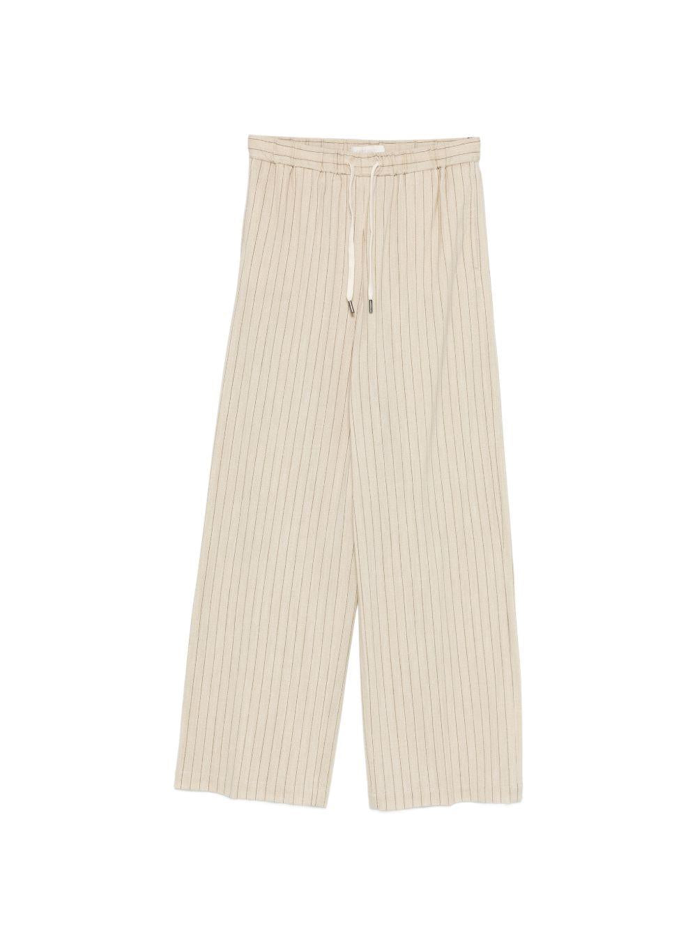CIRCOLO 1901 Pantaloni gessati con coulisse in vita 