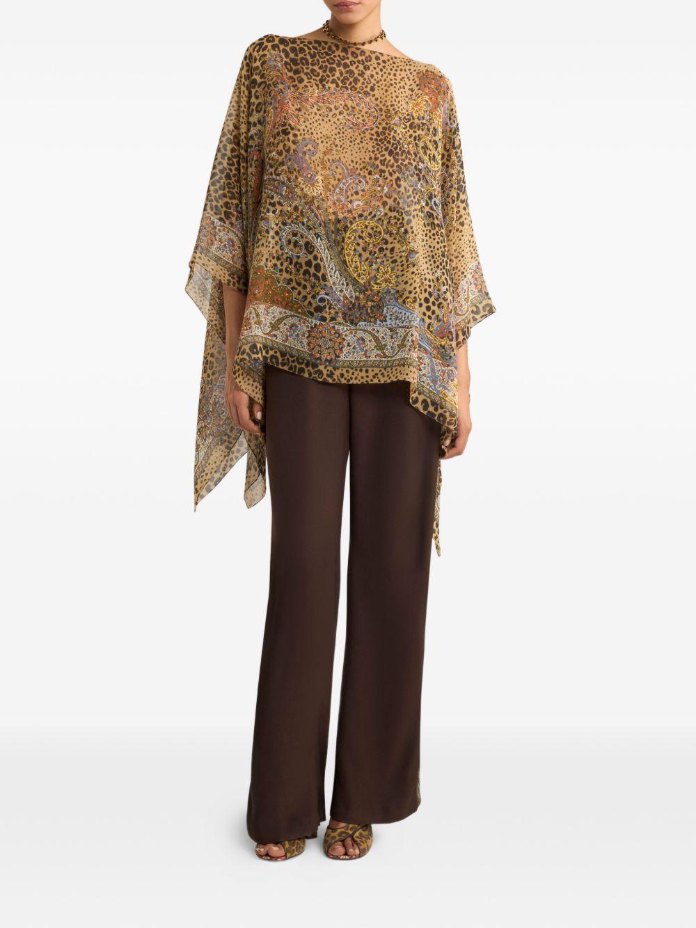 ETRO Poncho in seta 