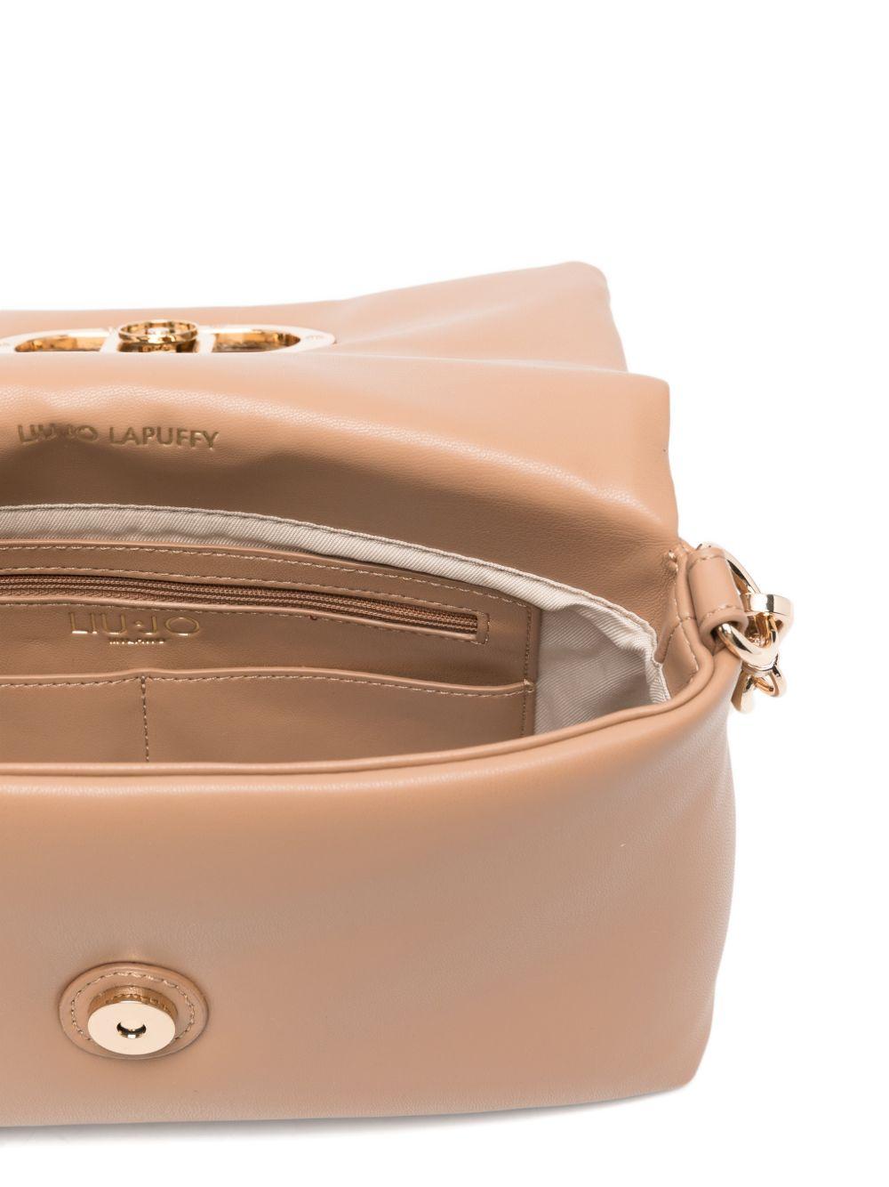 LIUJO Borsa a tracolla cammello con logo 