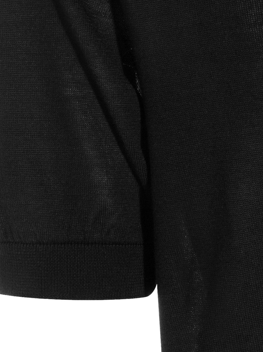 SEVEN GAUGE T-shirt in maglia sottile nera 