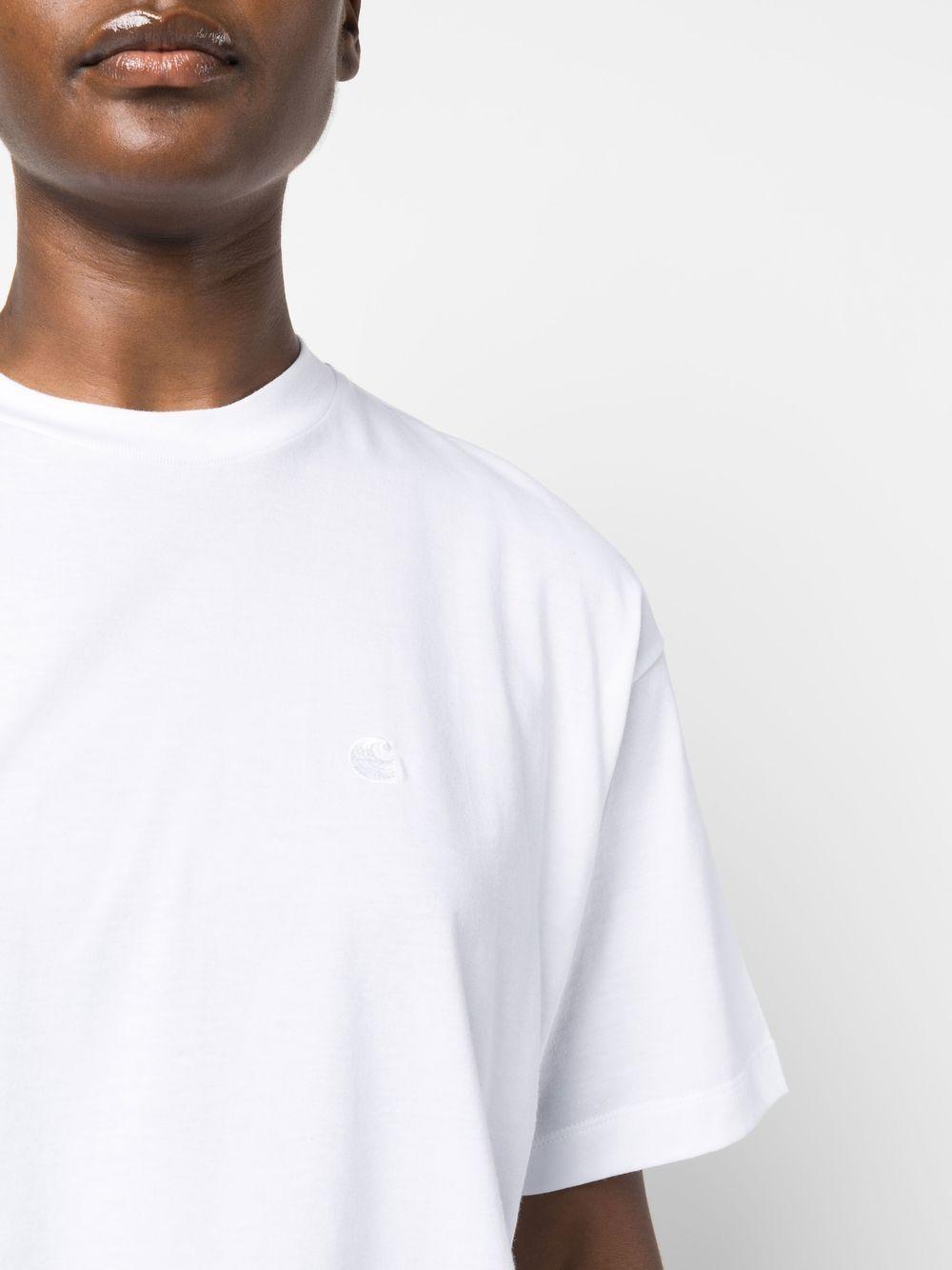 CARHARTT WIP T-shirt girocollo in cotone bianca a maniche corte 