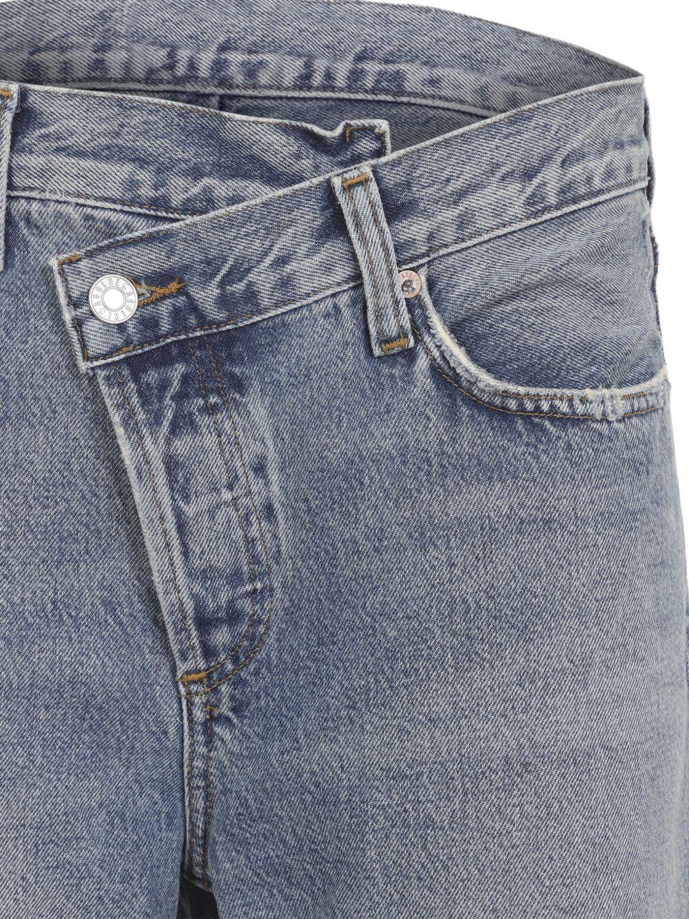 AGOLDE Jeans criss cross Arc in cotone denim blu 