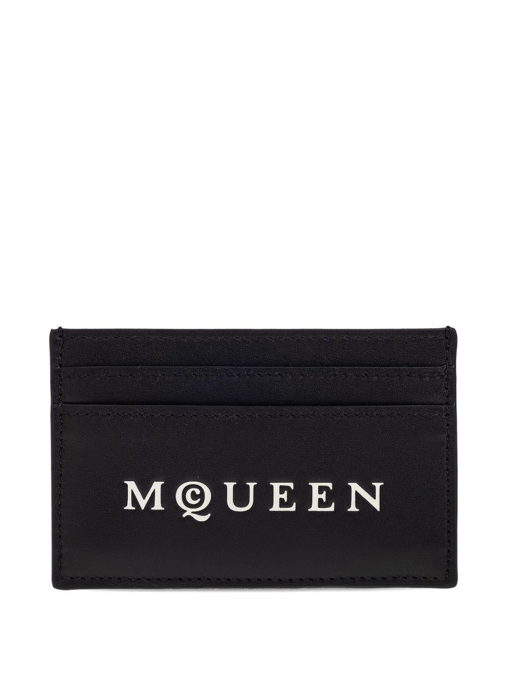 ALEXANDER McQUEEN Portacarte in pelle con stampa 