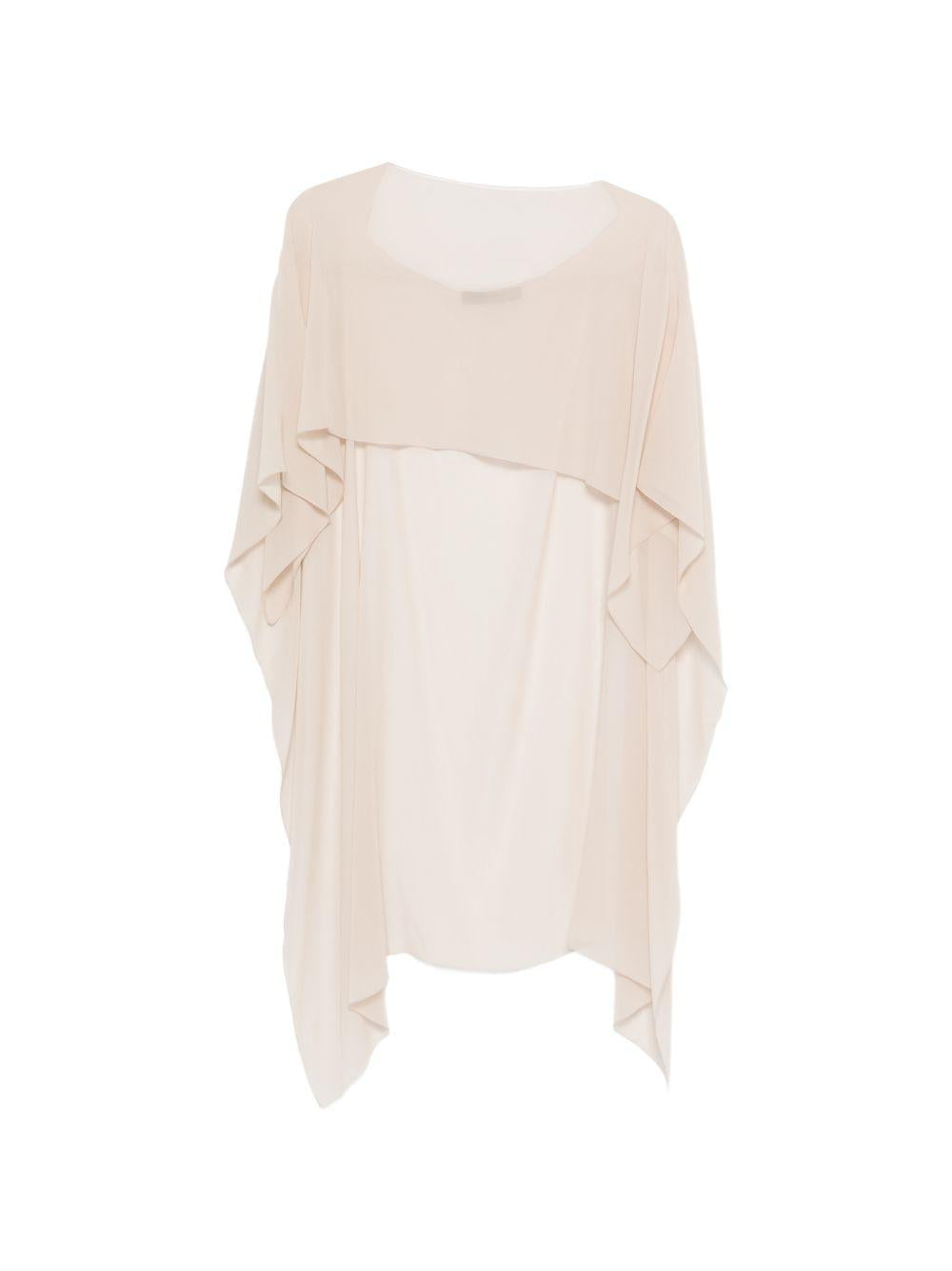 D EXTERIOR Sciarpa foulard coprispalle beige chiaro semitrasparente 