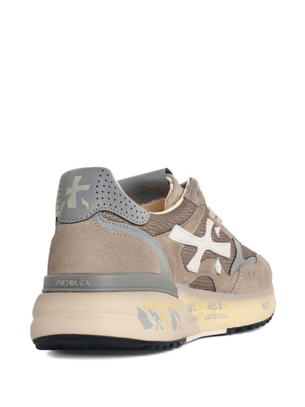 PREMIATA Sneakers Mick in camoscio beige con logo 
