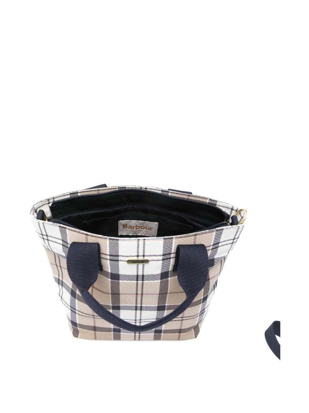 BARBOUR Borsa a mano Tote bag Maisy tartan beige 