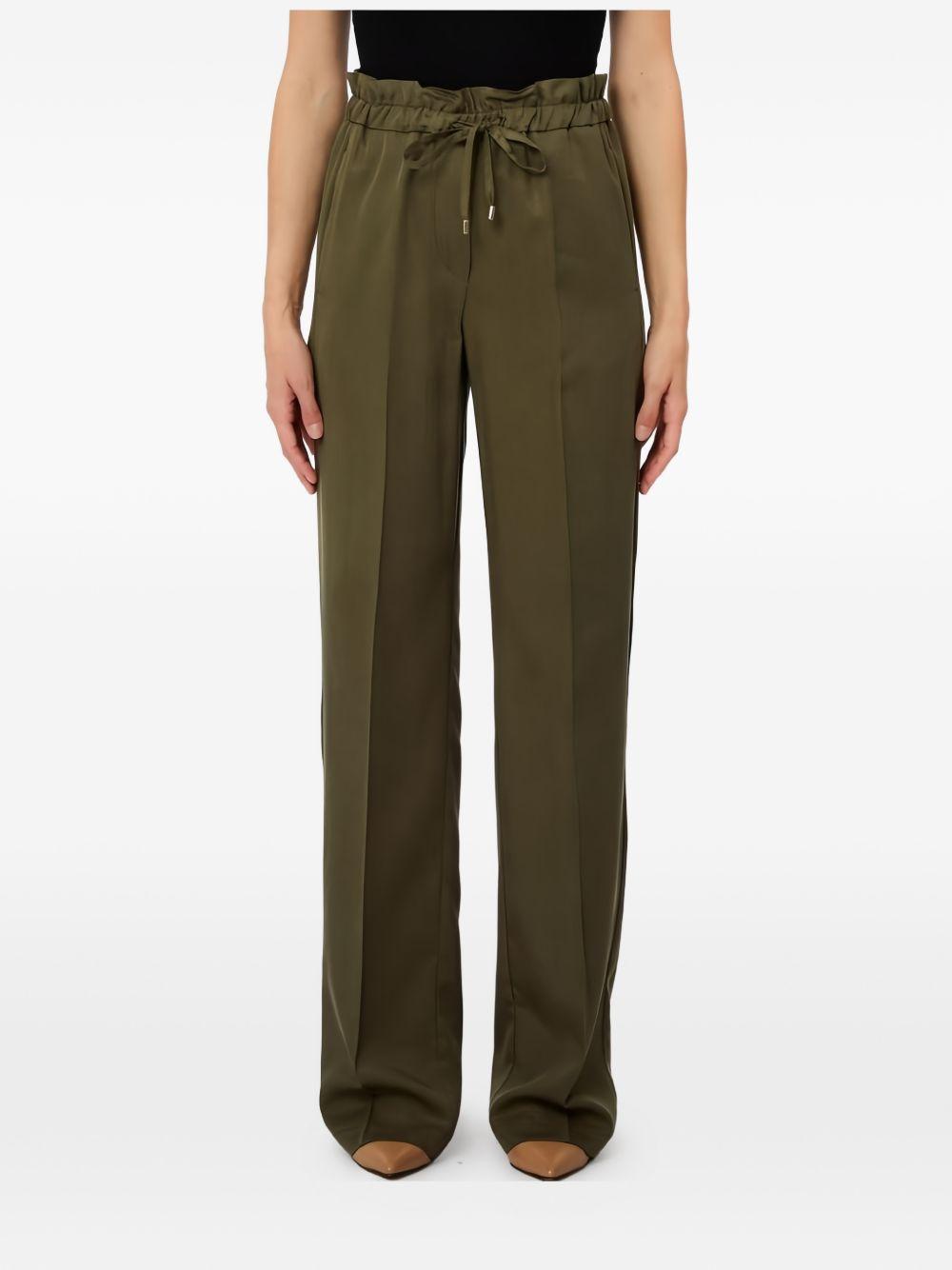 LIUJO Pantalone verde con coulisse in vita 