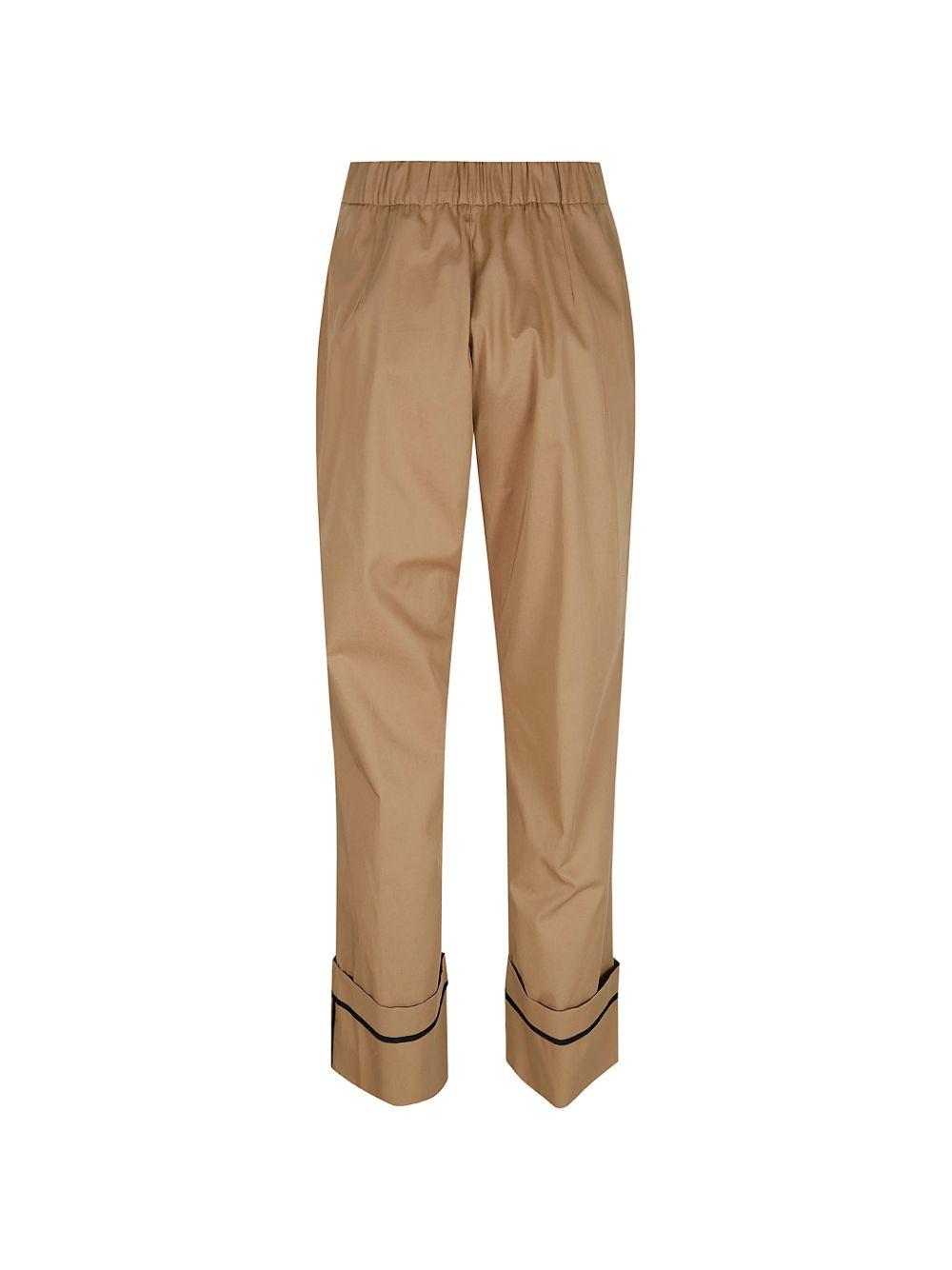 HERNO Pantaloni marrone chiaro con elastico 