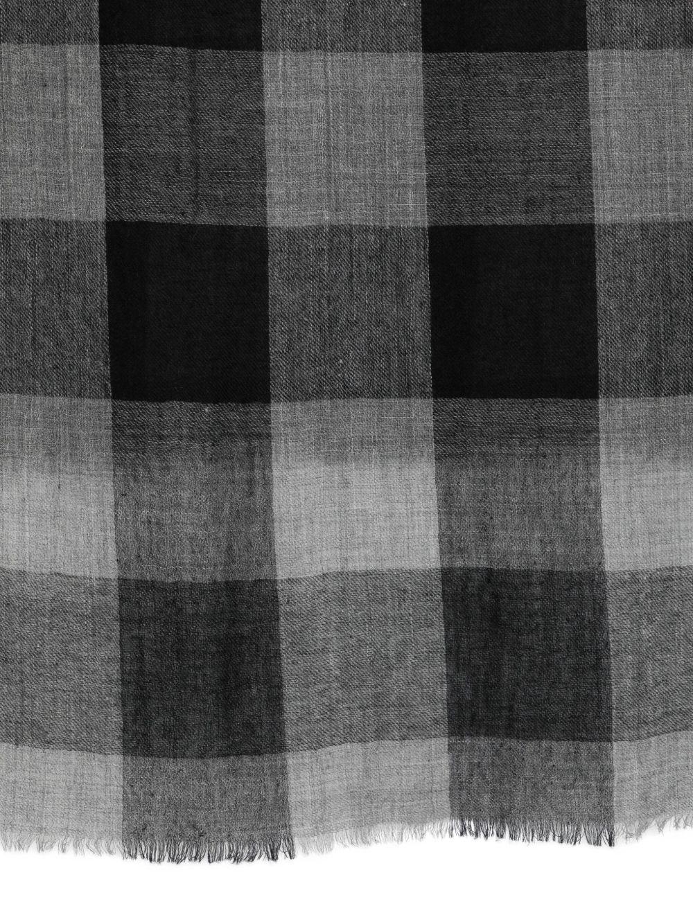 SGOMBERO CANTINE Sciarpa check Orione grigio 