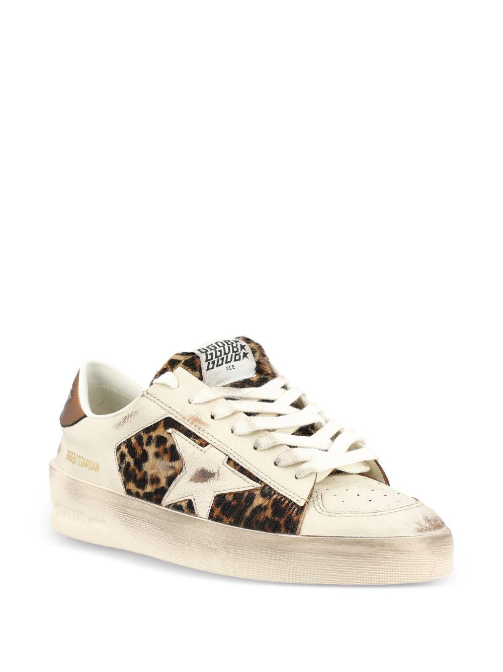 GOLDEN GOOSE Sneakers Stardan in pelle e cavallino leopardato 