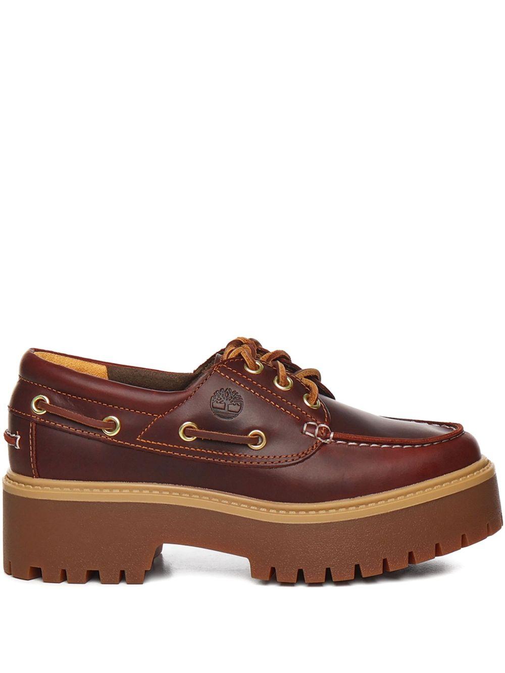 TIMBERLAND Scarpe da barca bordeaux con platform 