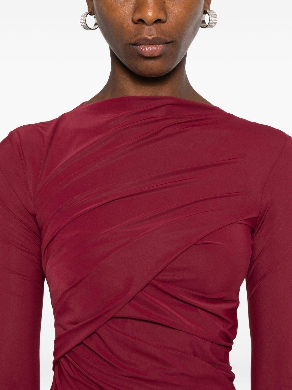 AMAZUIN Abito midi 'Francis Burgundy' 