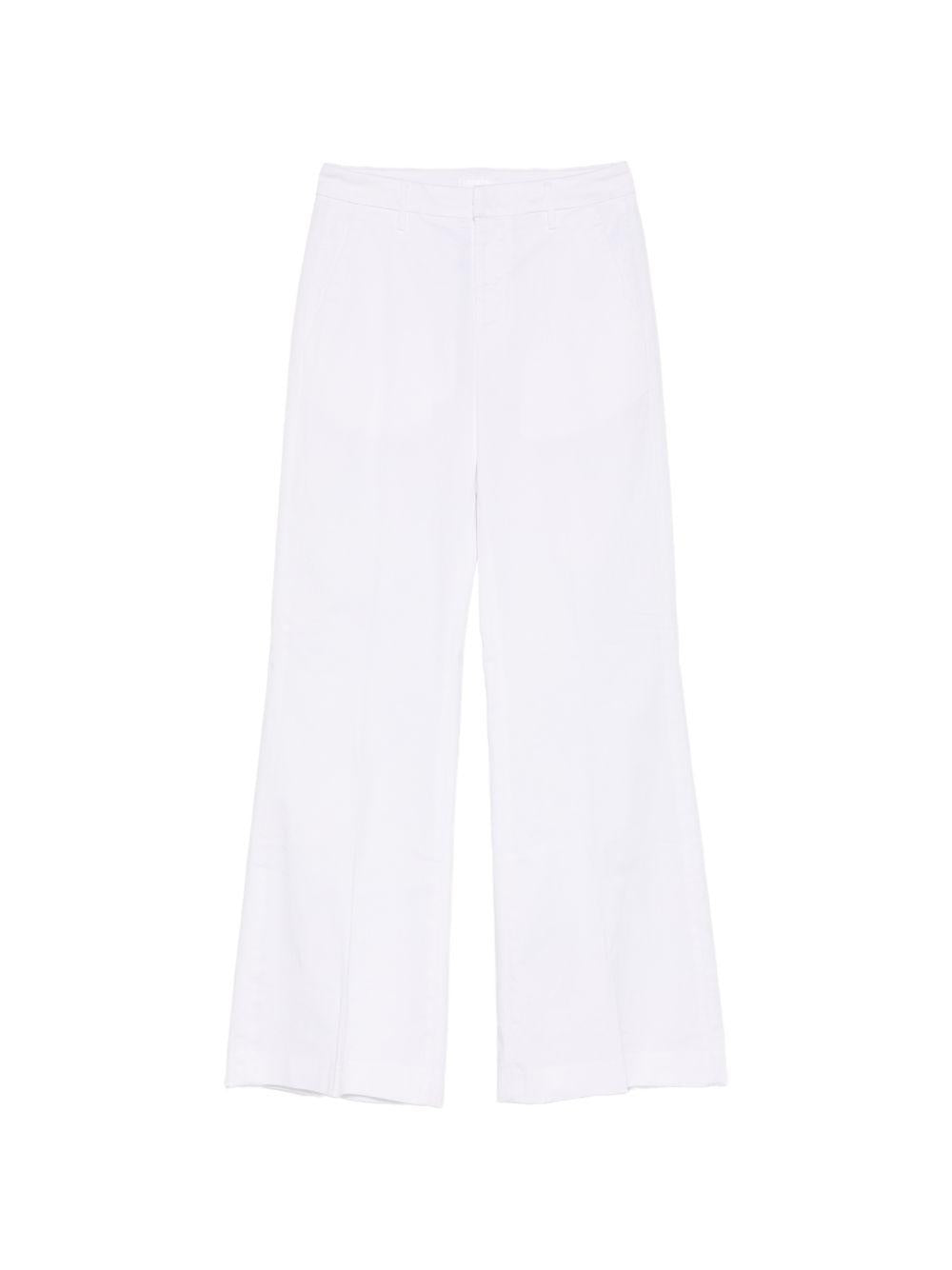 DONDUP Pantaloni Janice wide leg bianchi 