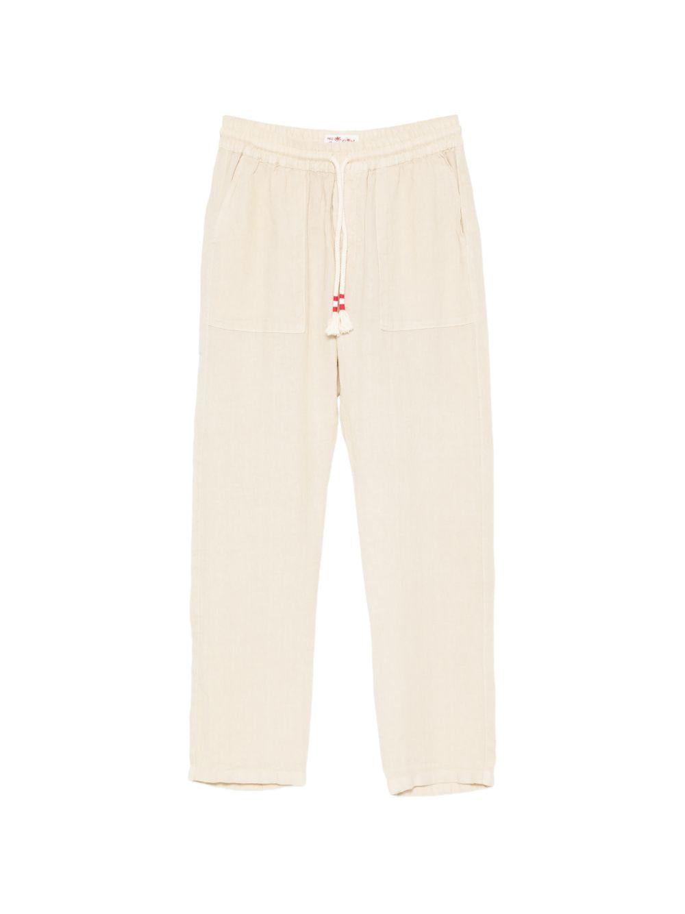 MC2 SAINT BARTH Pantaloni beige Calais in morbido lino 