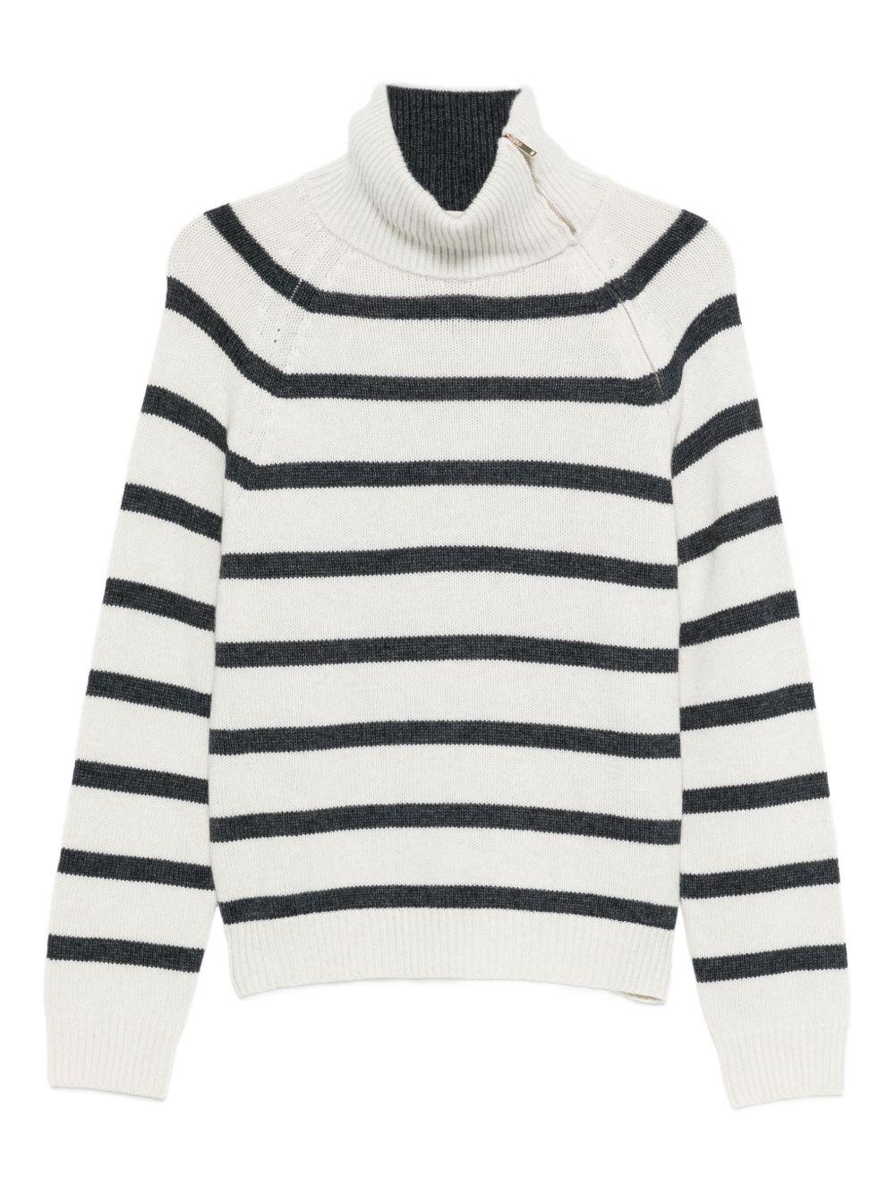 SEMICOUTURE Maglione 'Irmina' in cashmere a righe 