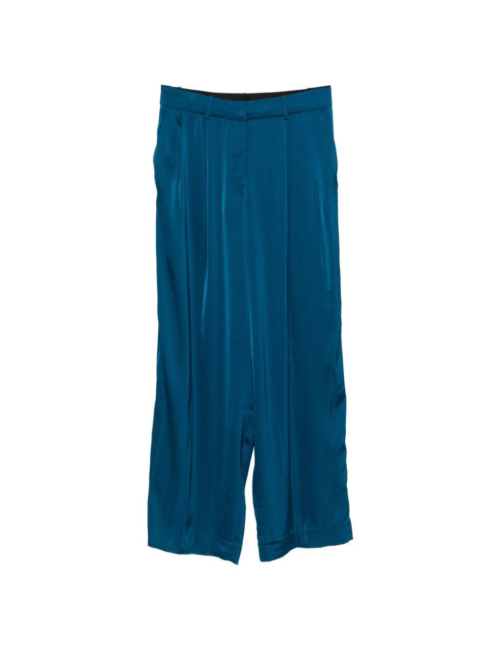 MICHAEL KORS Pantaloni lunghi blu in lana merino 