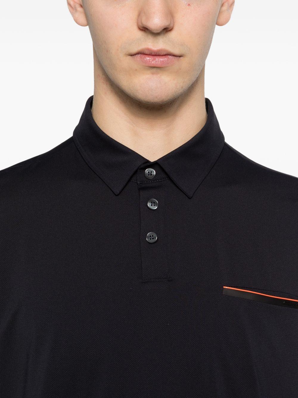 RRD ROBERTO RICCI DESIGNS Polo blu scuro con patch logo rosso 