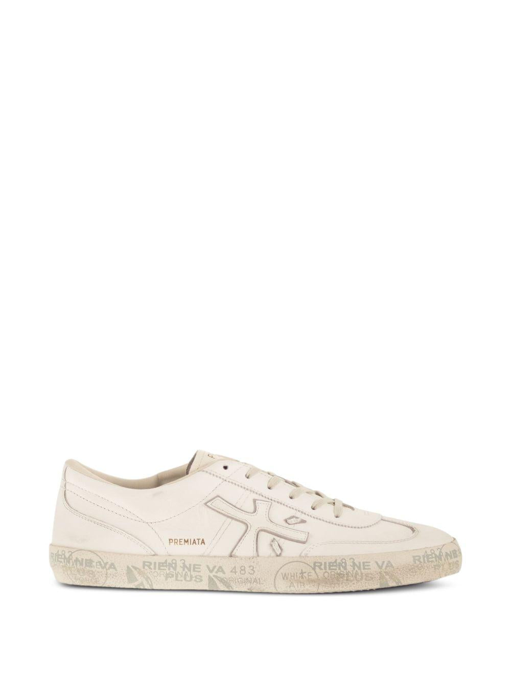 PREMIATA Sneakers David in pelle bianca con logo 
