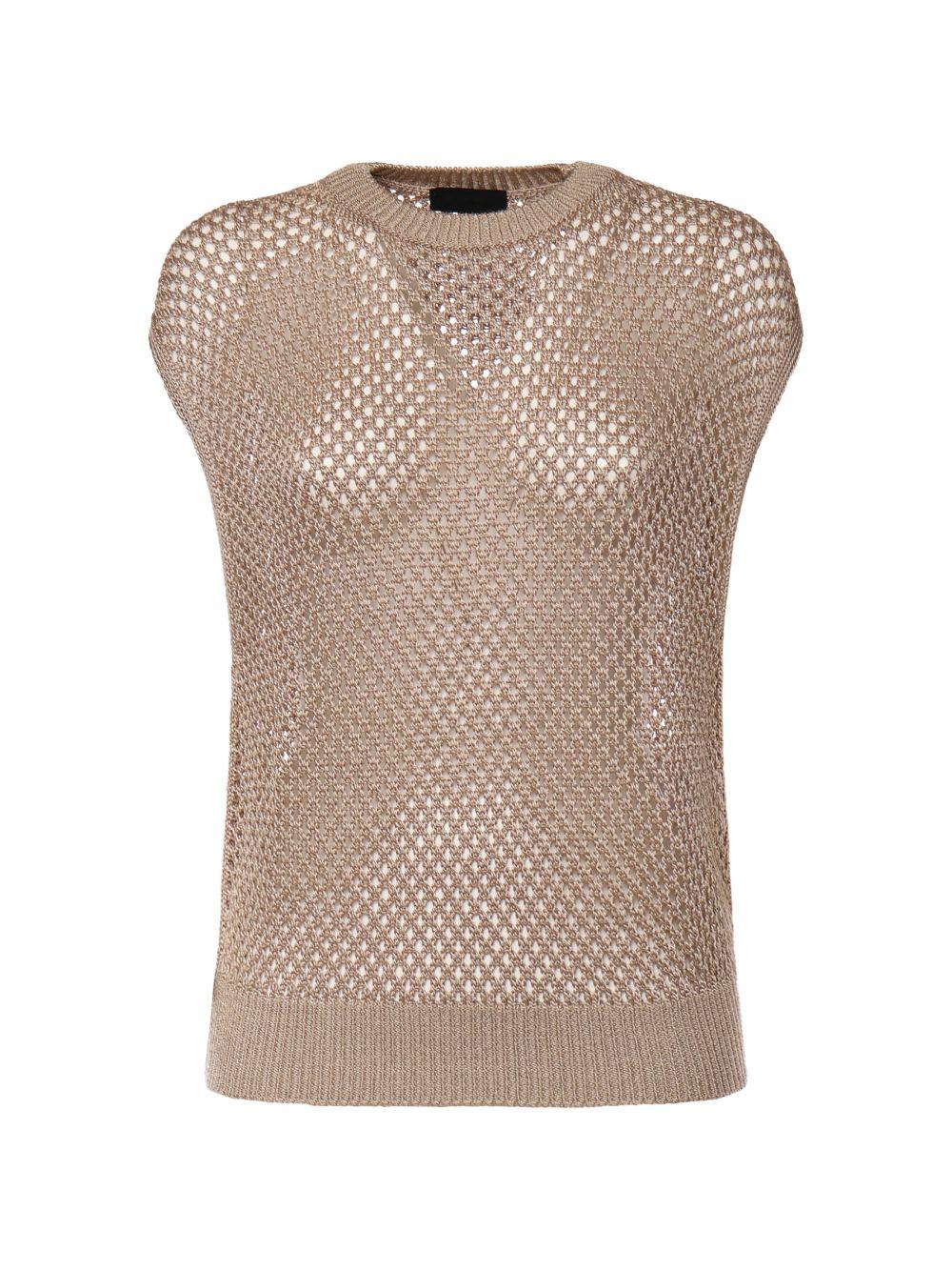 DONDUP Maglia a rete beige 