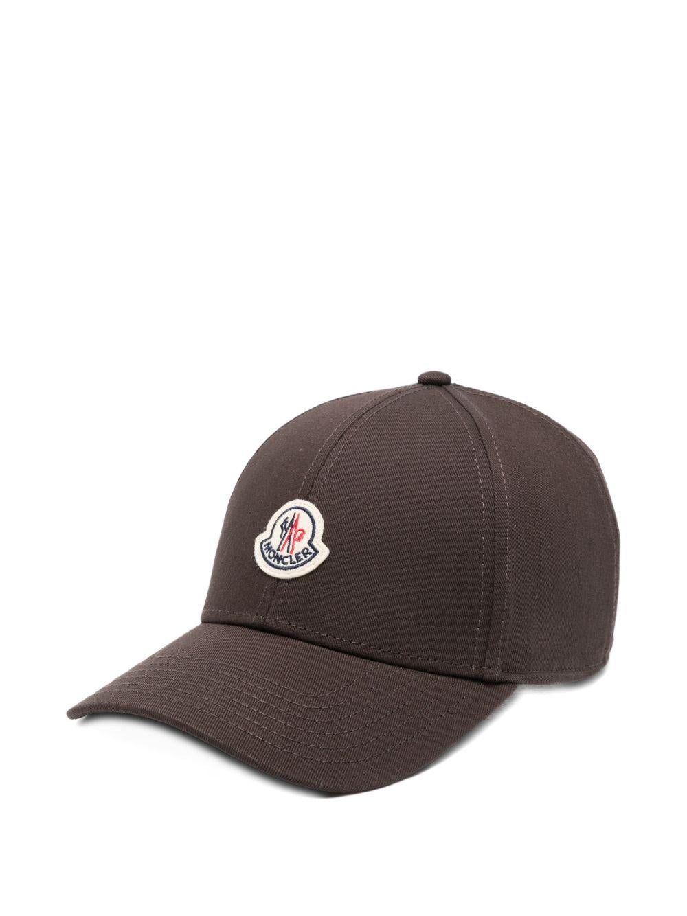 MONCLER Cappellino baseball in gabardine di cotone con logo ricamato 