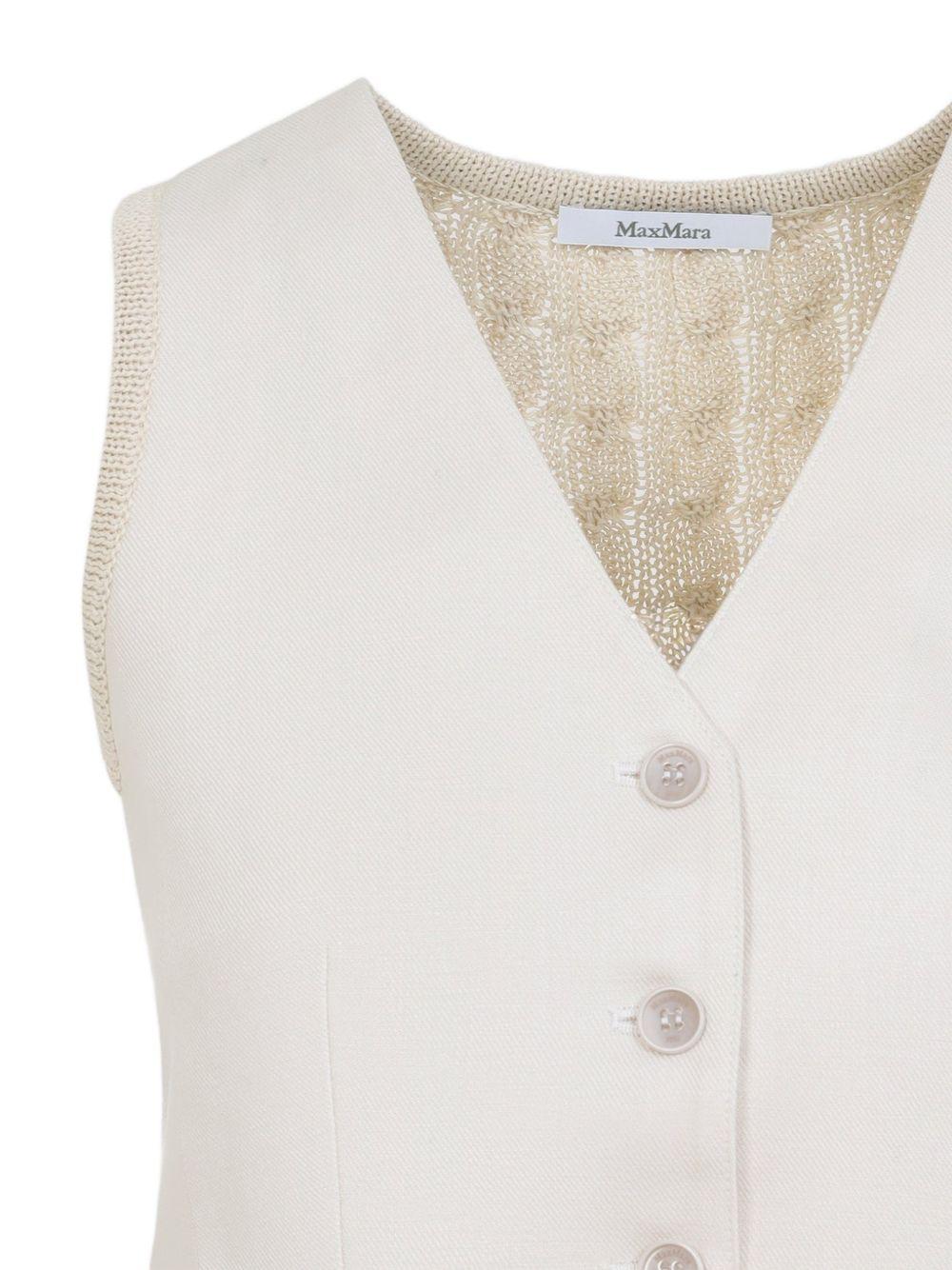 MAX MARA Gilet Mxmcalibri in lino combinato 