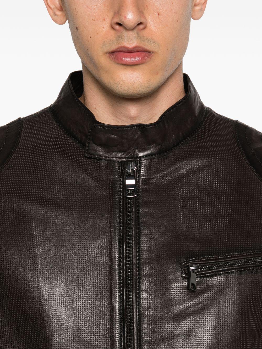 THE JACK AND JACKIE LEATHERS Giacca Rogue in pelle nera 