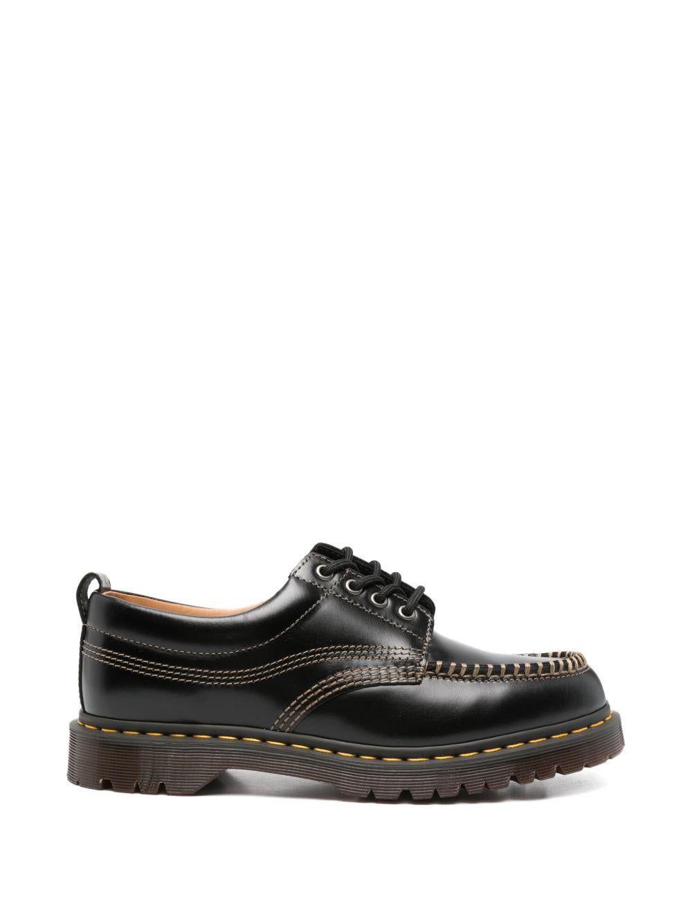 DR MARTENS Scarpe stringate Lowell nere con impunture a contrasto 