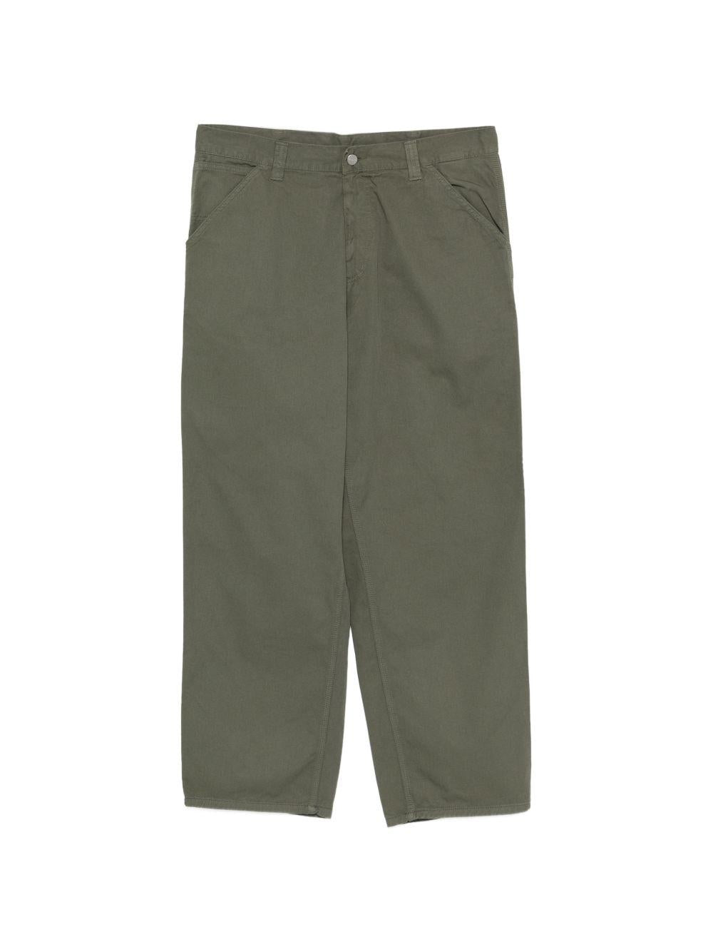 CARHARTT WIP Pantaloni in cotone verde con tasche 