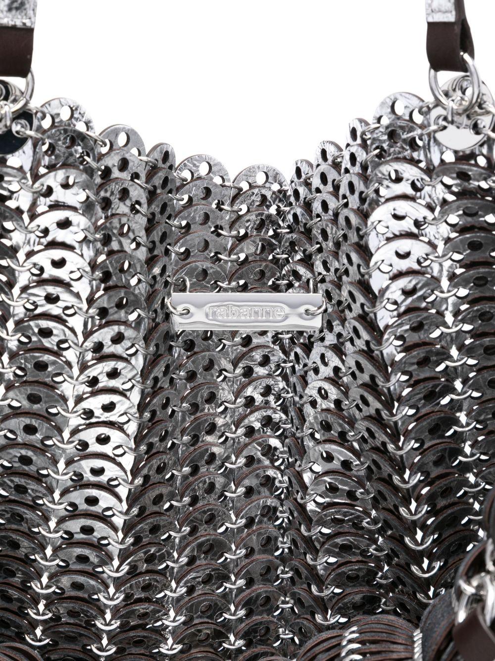 RABANNE Borsa a spalla in pelle con catena 