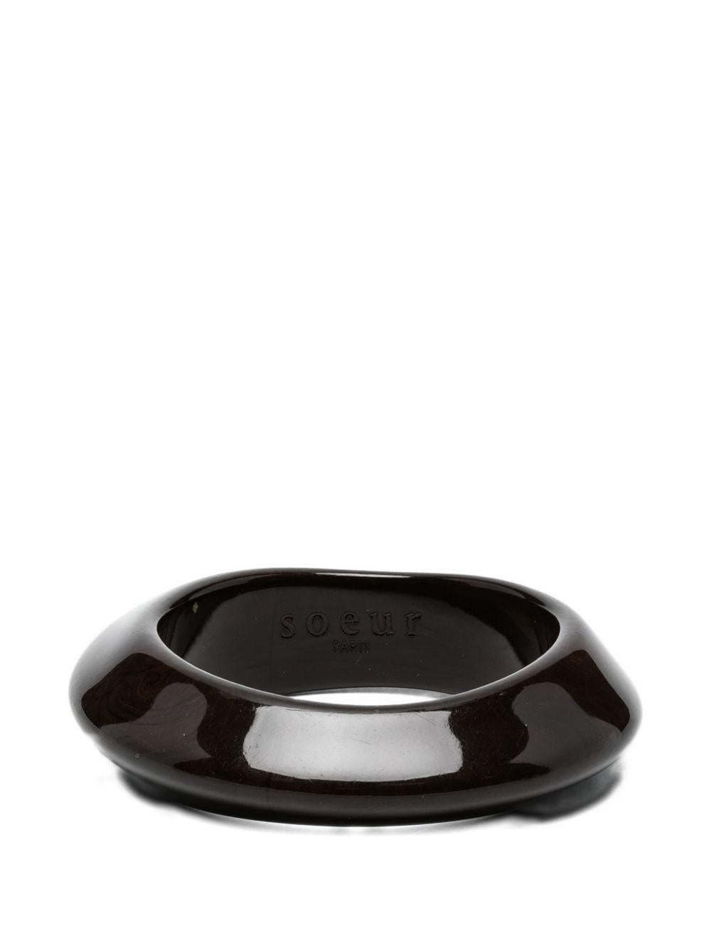 SOEUR Bracciale marrone ovale rigido 