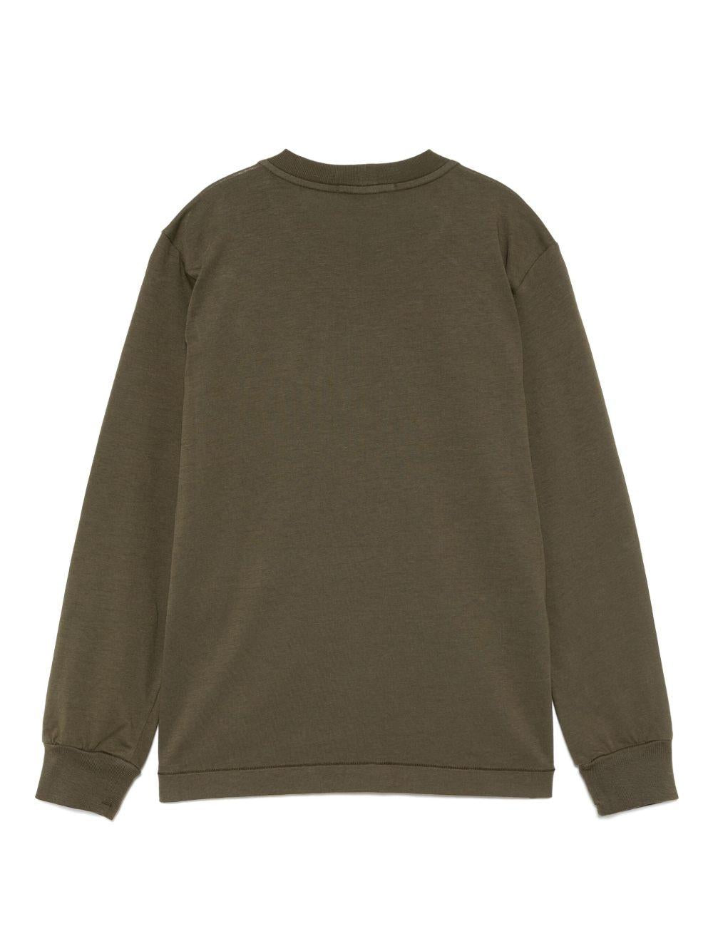 STONE ISLAND Felpa girocollo con patch logo 