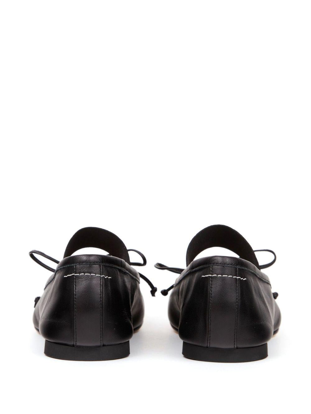 MM6 MAISON MARGIELA Ballerine Anatomic nere con grafica numerica 