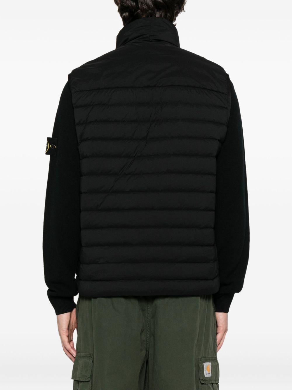 STONE ISLAND Gilet trapuntato con patch logo 