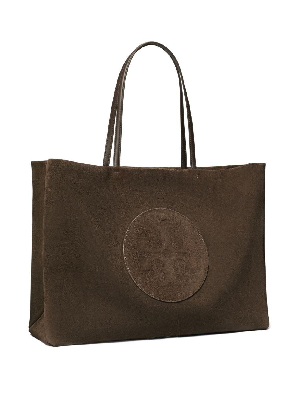 TORY BURCH Borsa tote 'Ella' in siede marrone 