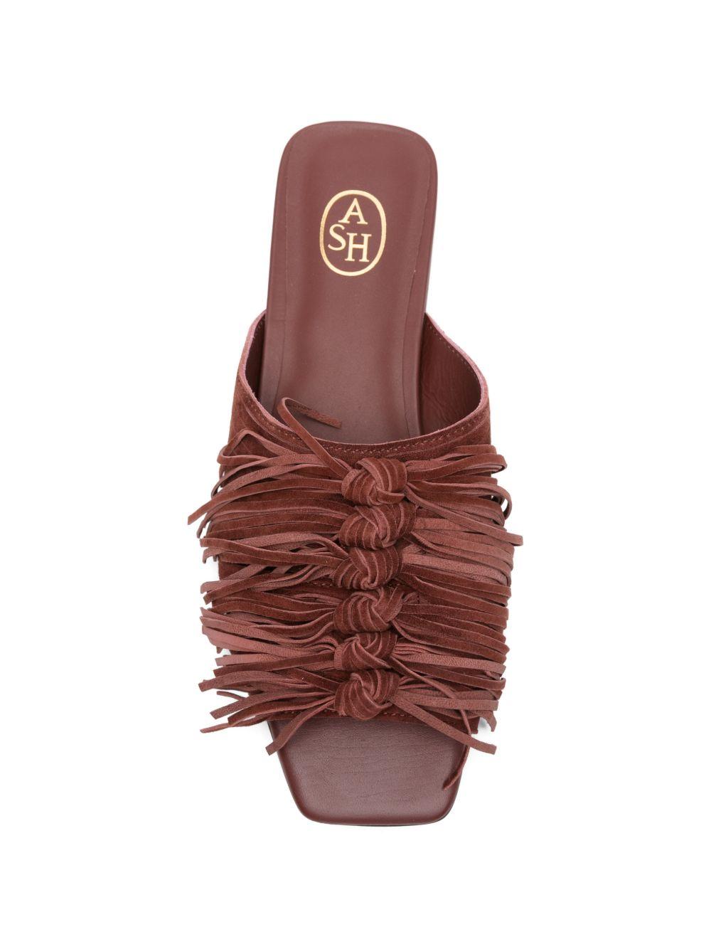 ASH Ciabatte Brigitte con fascia e frange in suede 