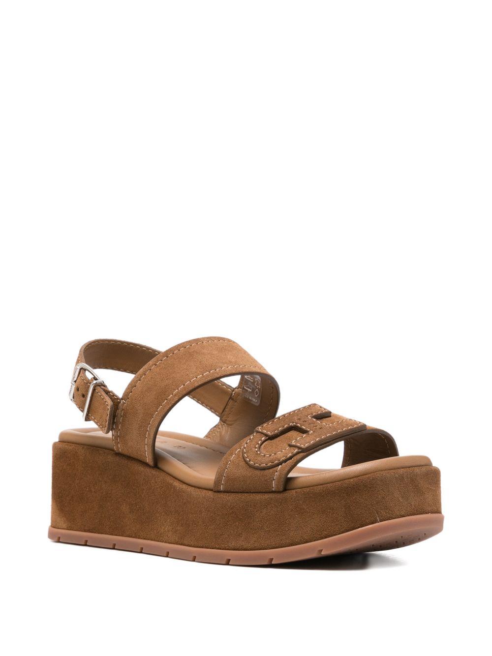 HOGAN Sandali in suede marrone 